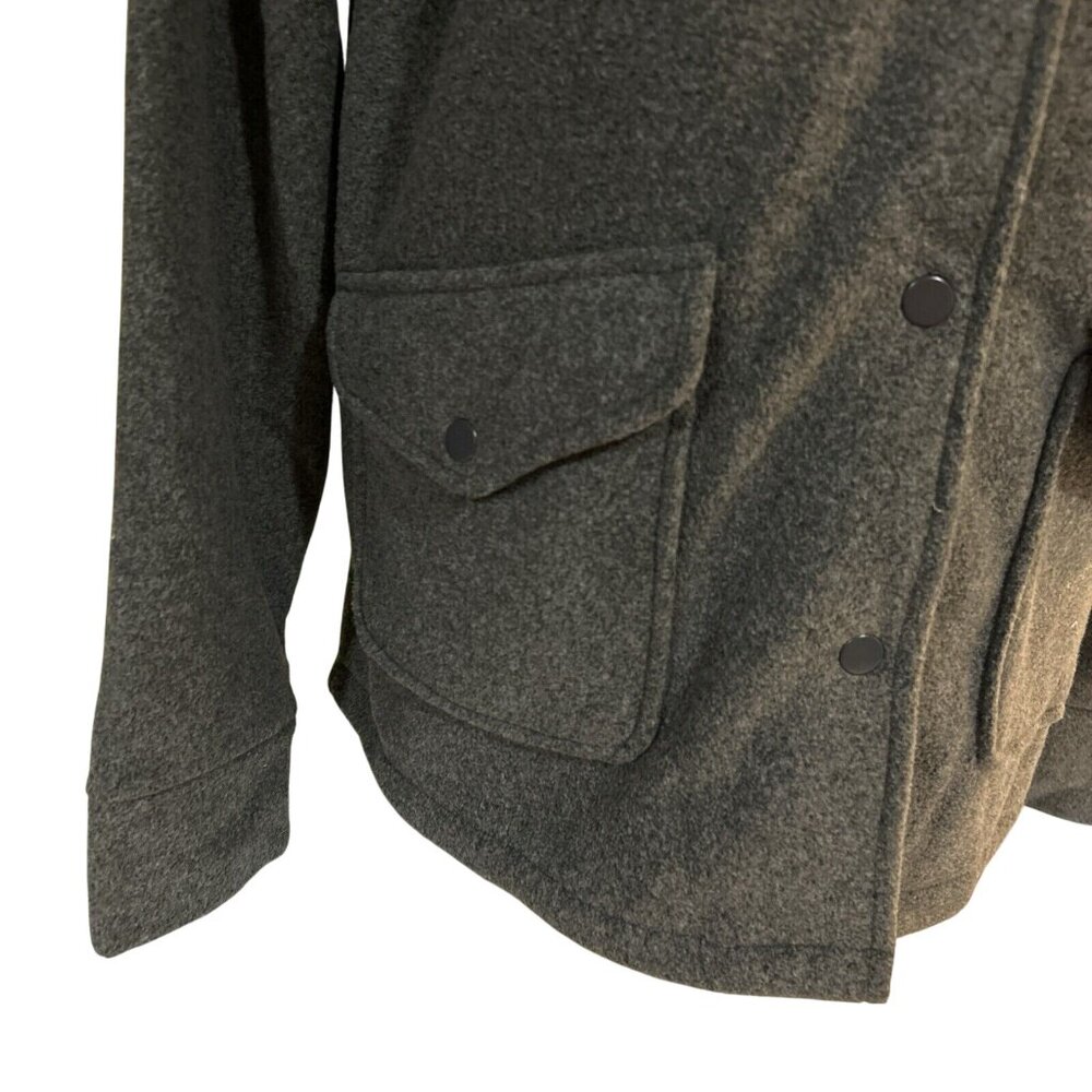 NEW Wisconsin Badgers Gray Fleece Sweatshirt Hoodie Shearling Jacket Women's M - Picture 5 of 8